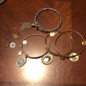 Bundle Alex and ani  bracelets & rings